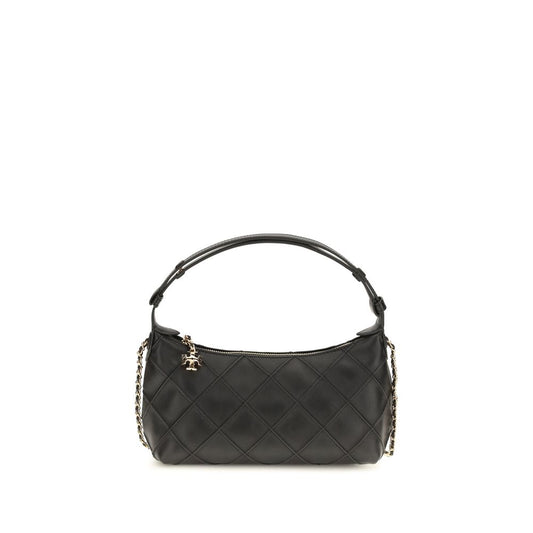 Tory Burch Black Lamb Ovis Aries Clutch Bag