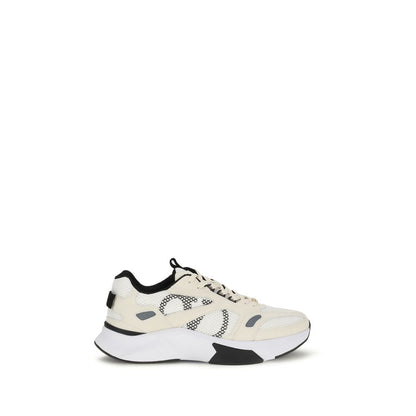 Valentino Garavani White Fabric Low Top Sneakers