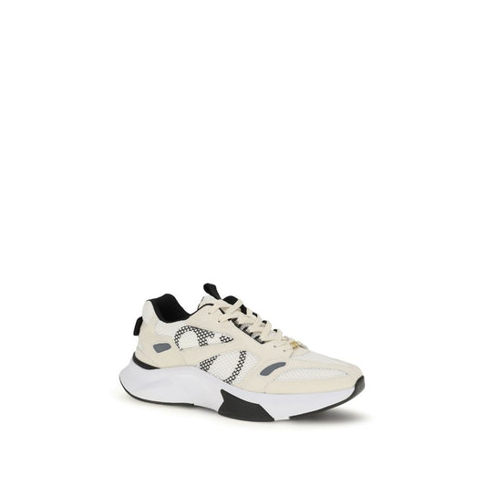 Valentino Garavani White Fabric Low Top Sneakers