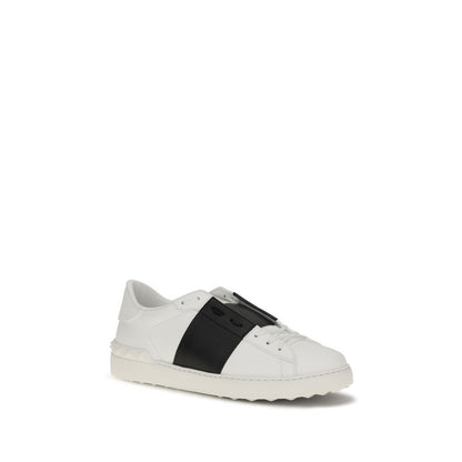 Valentino Garavani Blue Calf Leather Bos Taurus Low Top Sneakers