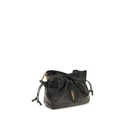 Saint Laurent Black Lamb Ovis Aries Clutch Bag