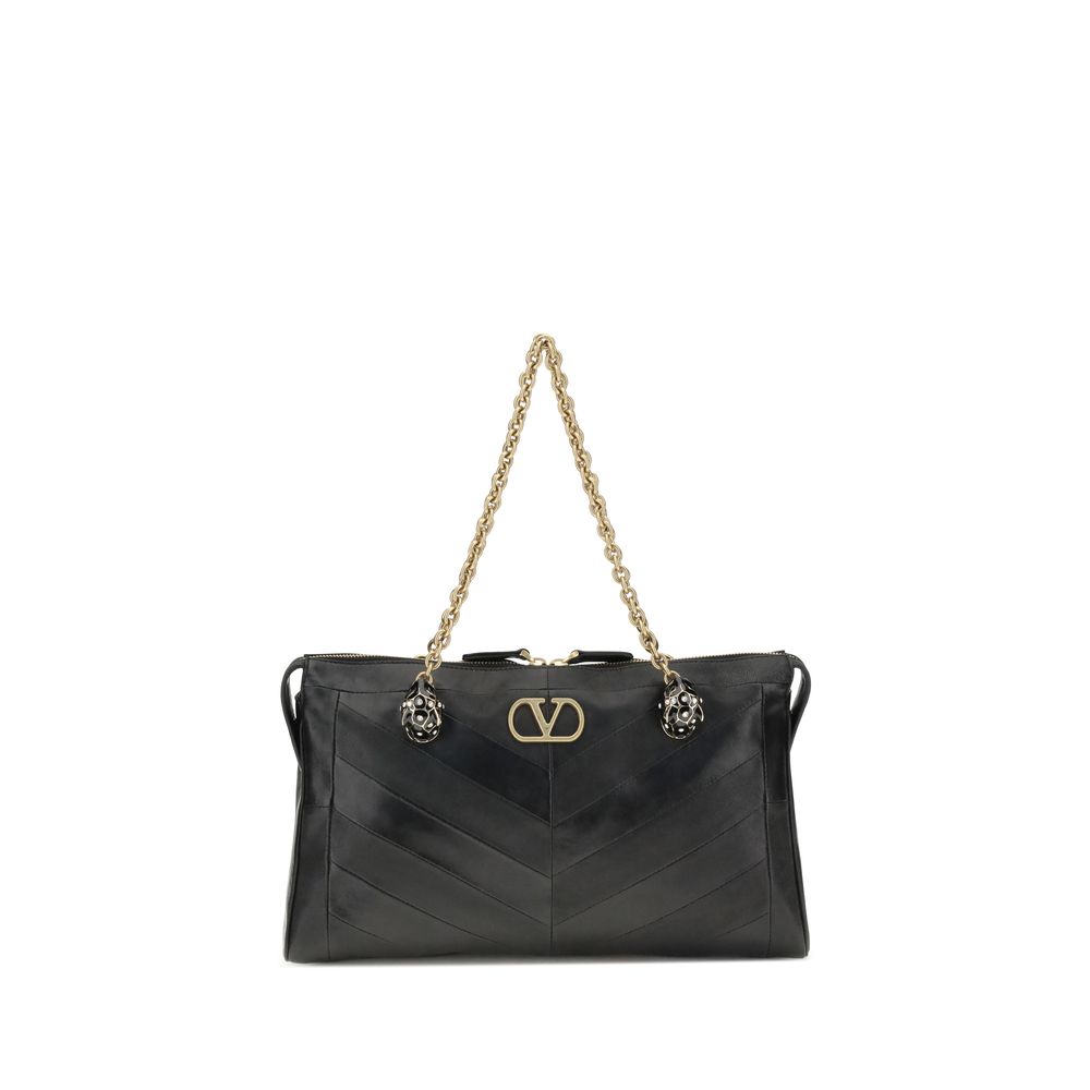 Valentino Garavani Black Lamb Ovis Aries Shoulder Bag