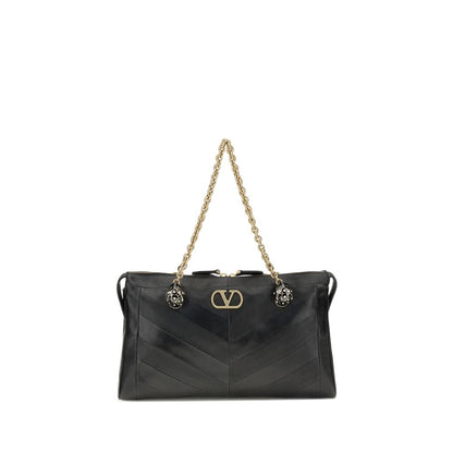 Valentino Garavani Black Lamb Ovis Aries Shoulder Bag