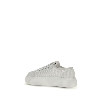 Miu Miu White Polyamide Platform Sneakers