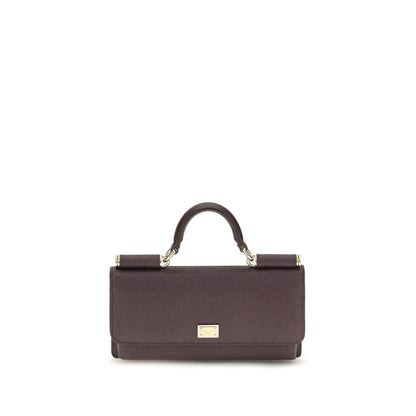 Dolce & Gabbana Brown Calf Leather Bos Taurus Shoulder Bag