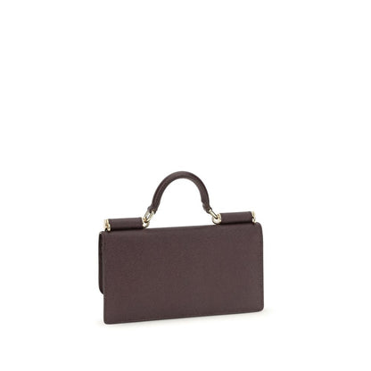 Dolce & Gabbana Brown Calf Leather Bos Taurus Shoulder Bag
