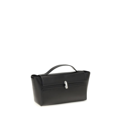 Savette Black Calf Leather Bos Taurus Clutch Bag