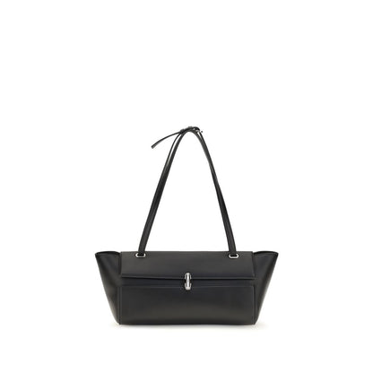 Savette Black Calf Leather Bos Taurus Shoulder Bag