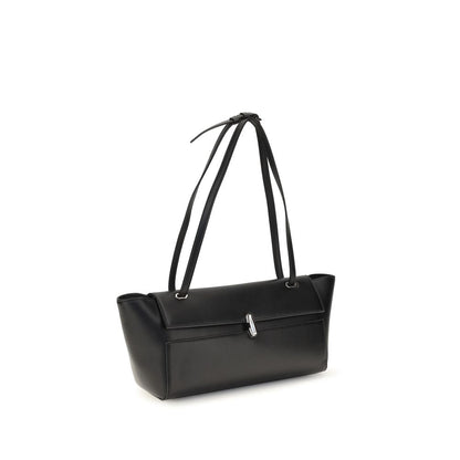 Savette Black Calf Leather Bos Taurus Shoulder Bag