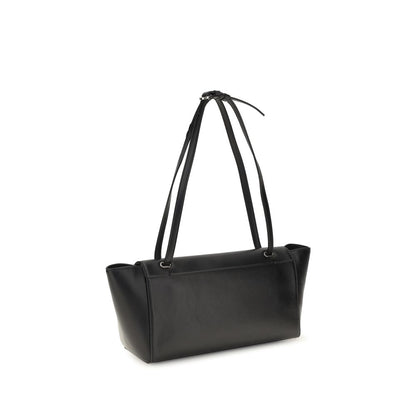 Savette Black Calf Leather Bos Taurus Shoulder Bag