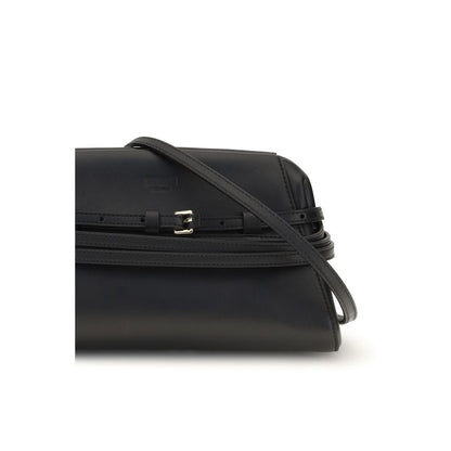 Moschino Black Goatskin Clutch Bag