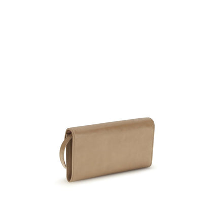 Miu Miu Beige Calf Leather Bos Taurus Clutch Bag