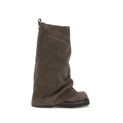 The Attico Brown Calf Leather Bos Taurus Boots