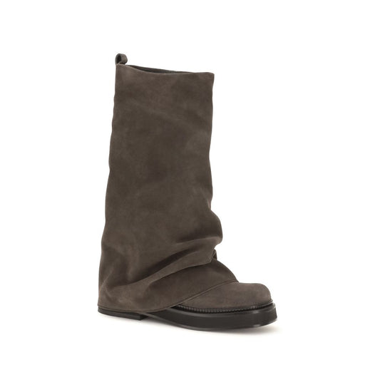 The Attico Brown Calf Leather Bos Taurus Boots