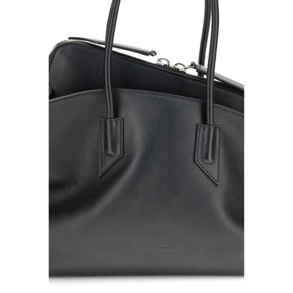 The Attico Black Calf Leather Bos Taurus Shoulder Bag