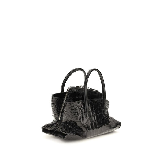 The Attico Black Calf Leather Bos Taurus Handbag