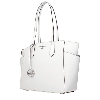 Michael Kors White Leather Shoulder Bag