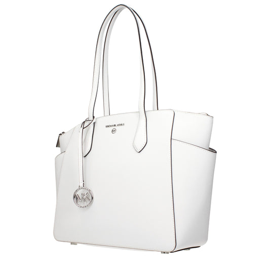 Michael Kors White Leather Shoulder Bag