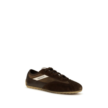 Alexander McQueen Brown Suede Leather Athletic Sneakers