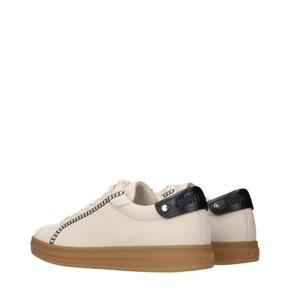 Jimmy Choo Beige Leather Sneakers