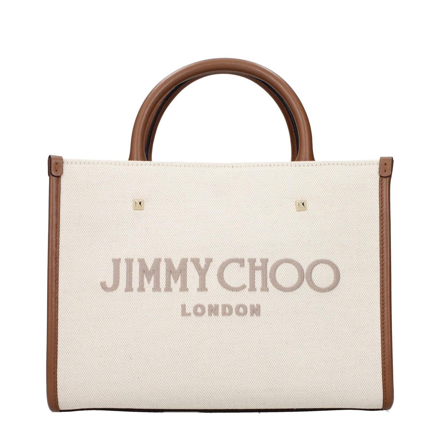 Jimmy Choo Beige Fabric Handbag