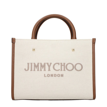 Jimmy Choo Beige Fabric Handbag