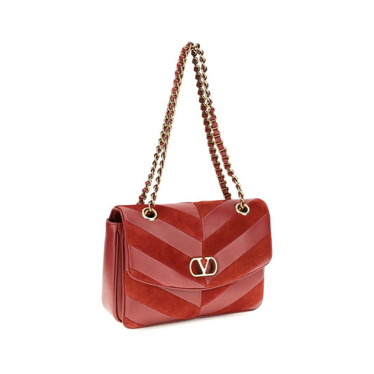 Valentino Garavani Multicolor Suede Leather Shoulder Bag