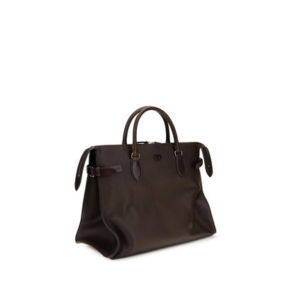 Valentino Garavani Brown Calf Leather Bos Taurus Handbag