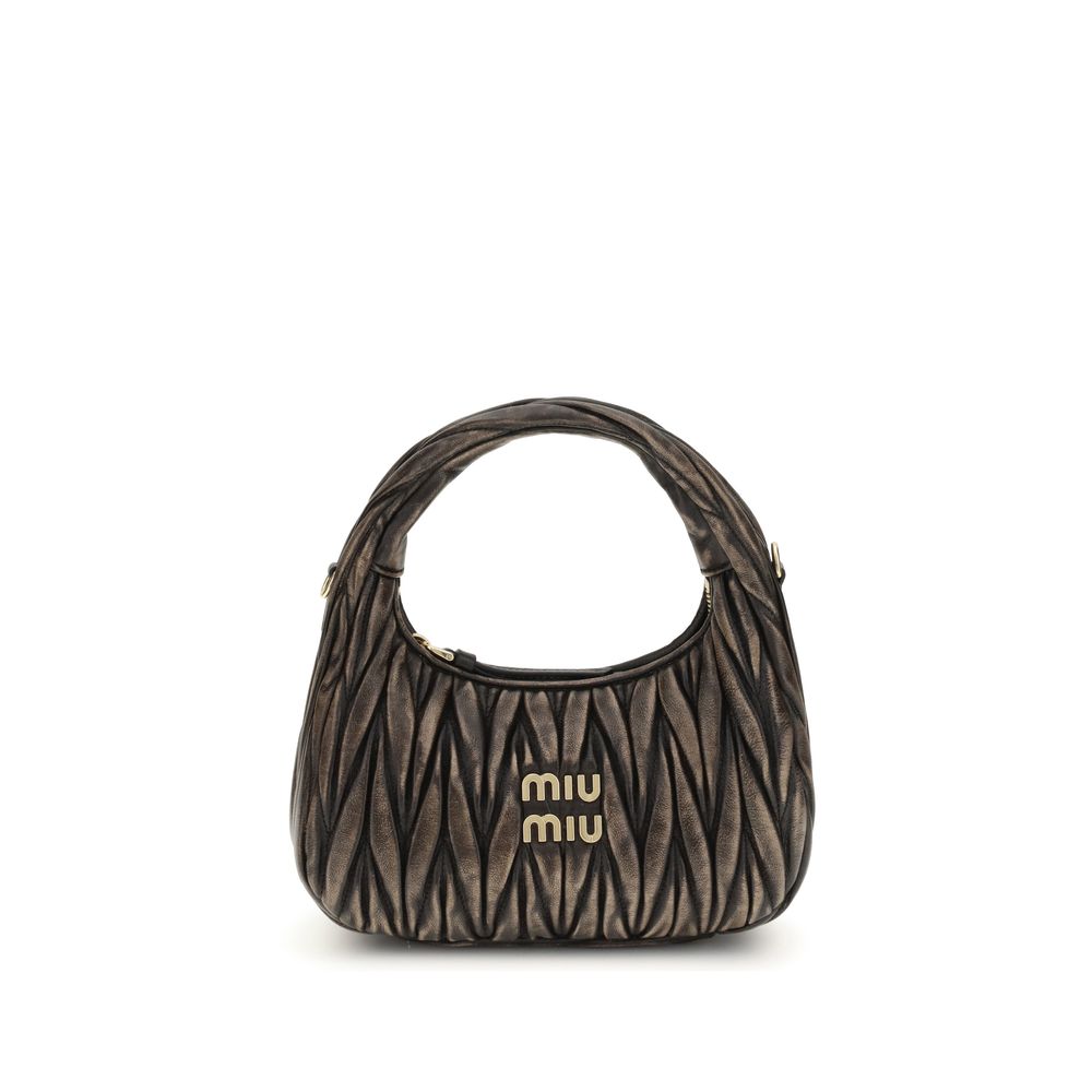 Miu Miu Brown Calf Leather Bos Taurus Shoulder Bag