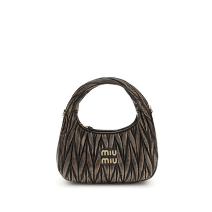 Miu Miu Brown Calf Leather Bos Taurus Shoulder Bag