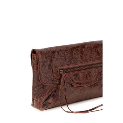 Balenciaga Bordeaux Lamb Ovis Aries Clutch Bag