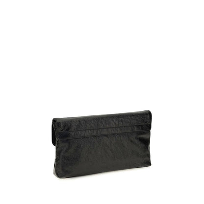 Balenciaga Black Lamb Ovis Aries Clutch Bag