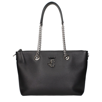 Jimmy Choo Black Leather Shoulder Bag