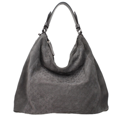 Jimmy Choo Gray Leather Shoulder Bag