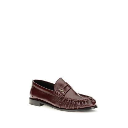 Saint Laurent Bordeaux Lamb Ovis Aries Slip-On Loafers