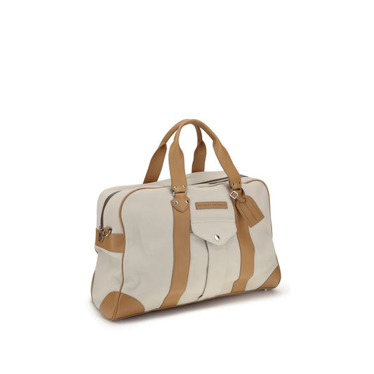 Brunello Cucinelli Beige Calf Leather Bos Taurus Luggage And Travel
