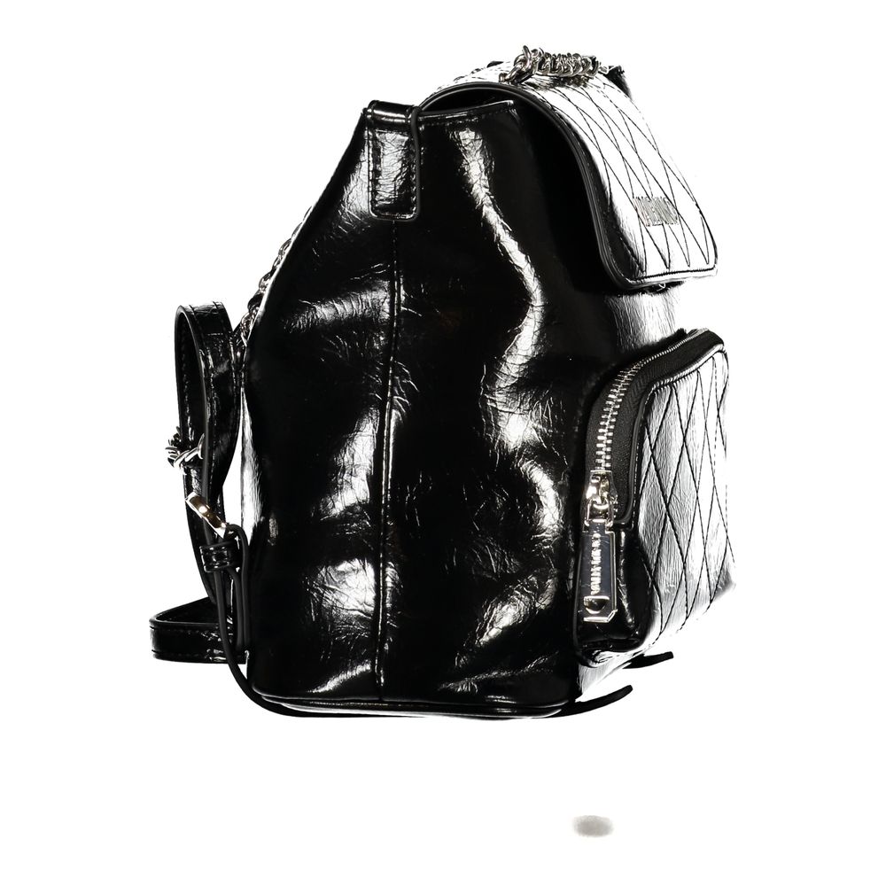 Mario Valentino Black Polyurethane Women's Backpack