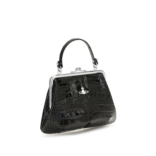 Vivienne Westwood Black Calf Leather Bos Taurus Handbag