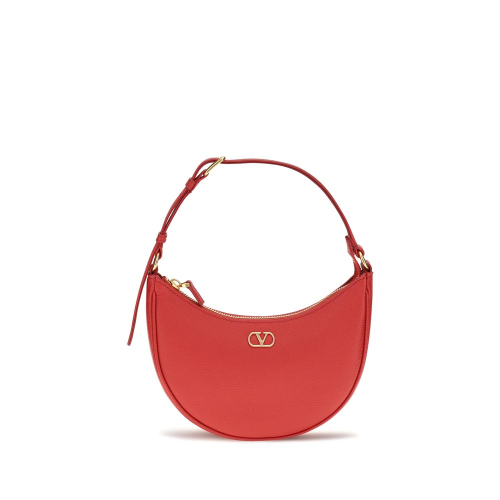 Valentino Garavani Red Calf Leather Bos Taurus Shoulder Bag