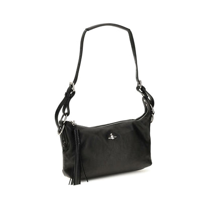 Vivienne Westwood Black Lambskin Shoulder Bag