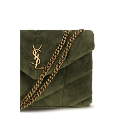 Saint Laurent Bicolor Calf Leather Bos Taurus Shoulder Bag