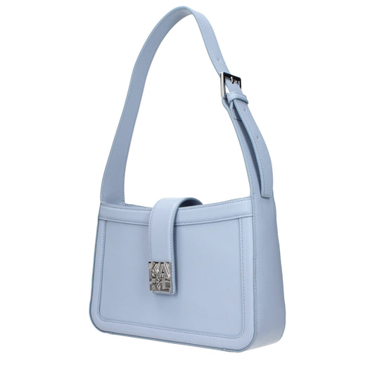 Karl Lagerfeld Light Blue Leather Shoulder Bag