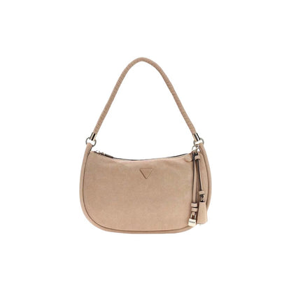 Guess Beige Suede Leather Handbag