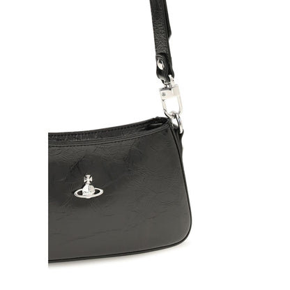 Vivienne Westwood Black Calf Leather Bos Taurus Shoulder Bag