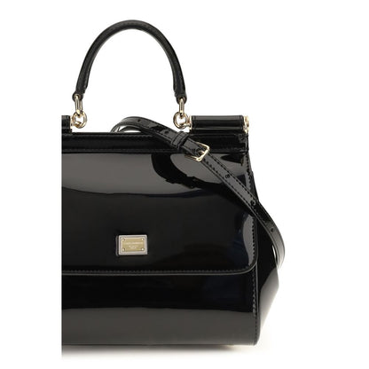 Dolce & Gabbana Black Calf Leather Bos Taurus Shoulder Bag