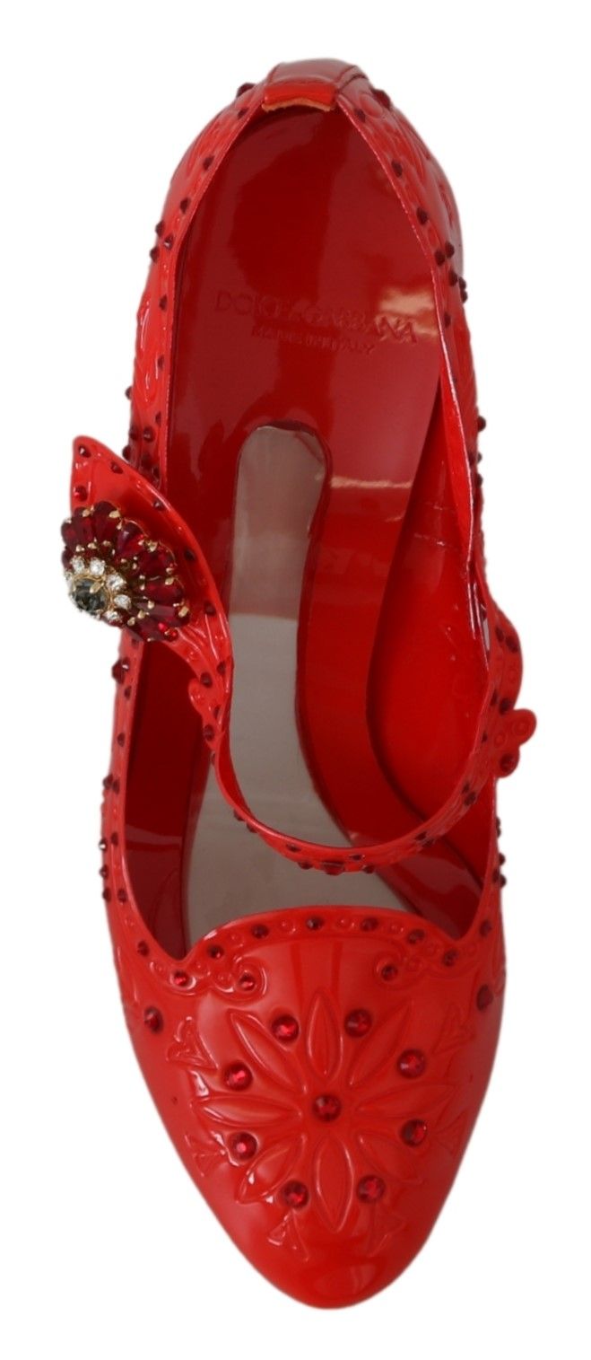 Dolce & Gabbana Chic Red Crystal Cinderella Pumps