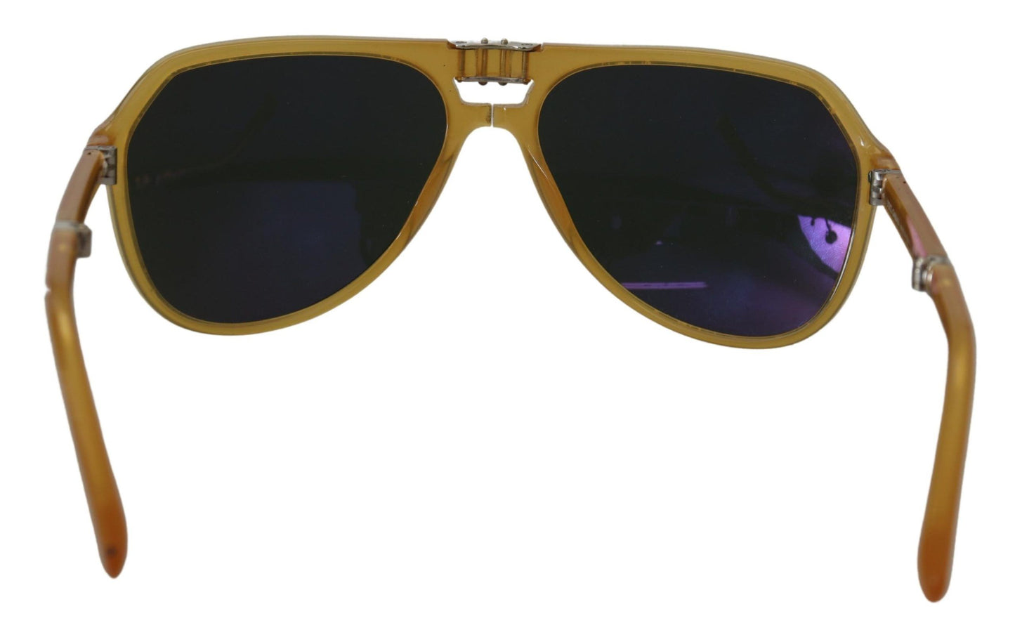 Dolce & Gabbana Chic Yellow Aviator Acetate Sunglasses