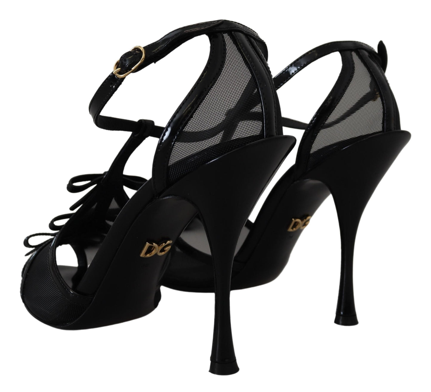 Dolce & Gabbana Elegant Black Stiletto Heeled Sandals