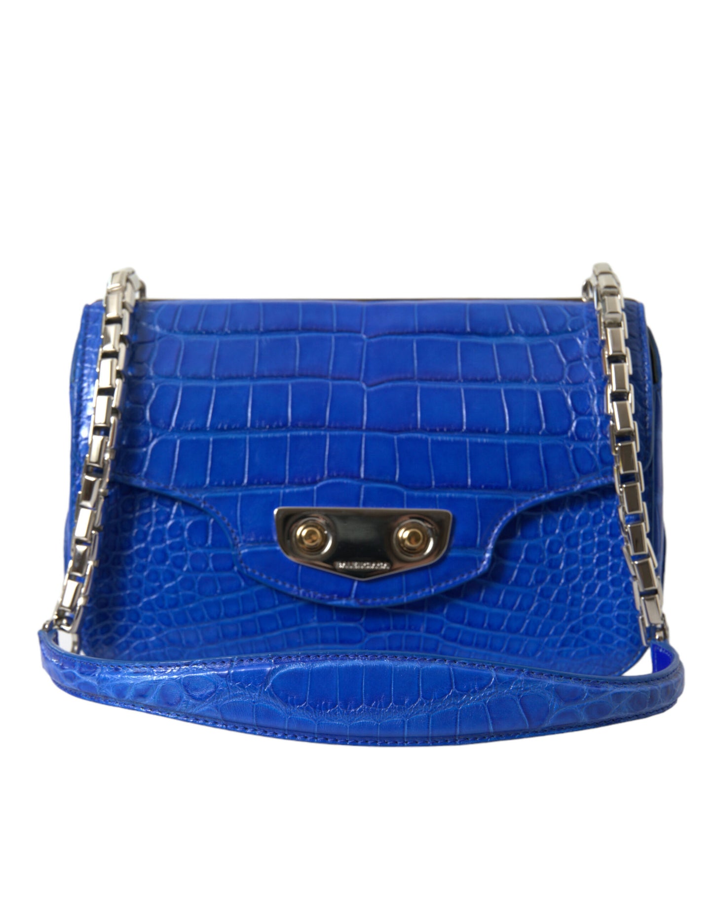 Balenciaga Alligator Skin Mini Shoulder Bag - Elegant Blue