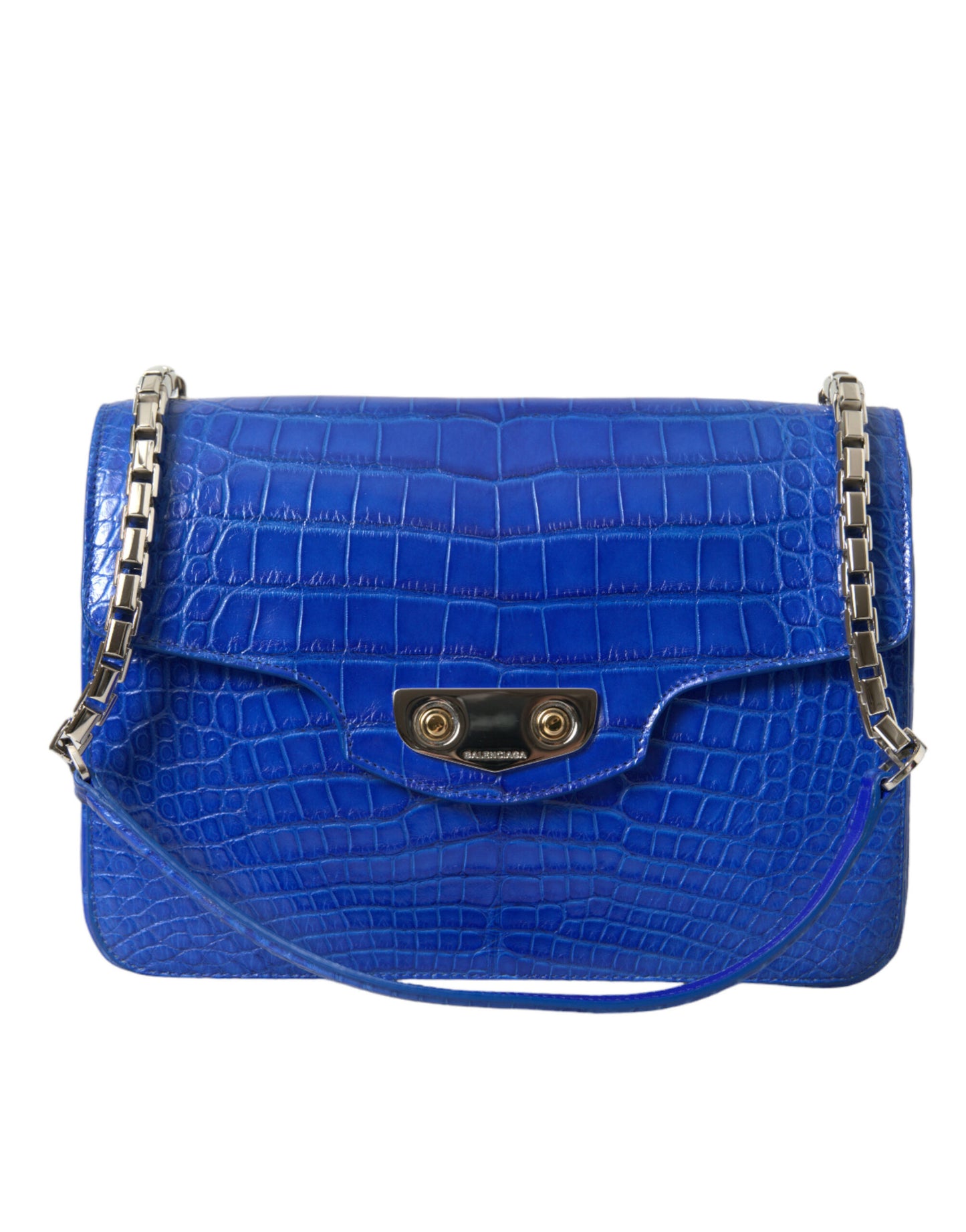 Alligator Skin Chain Shoulder Bag